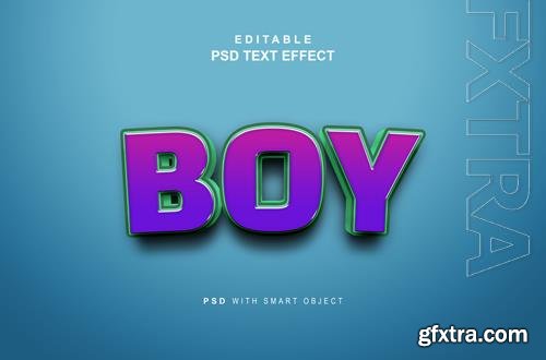 Boy text style effect psd