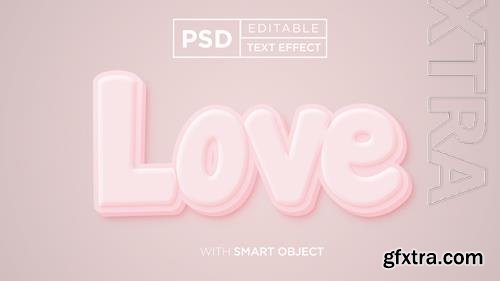 Love story editable text effect soft text style effect psd