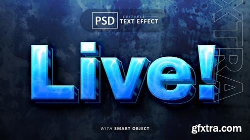 Live 3d text effect editable psd