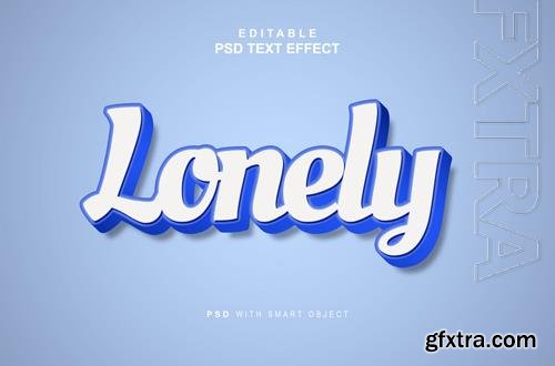 Lonely style text effect psd