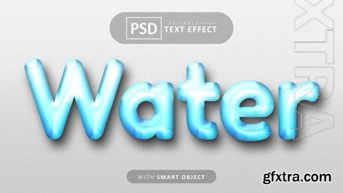 Water text effect editable psd