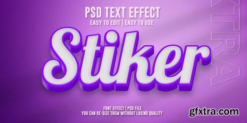 Sticker editable font effect psd