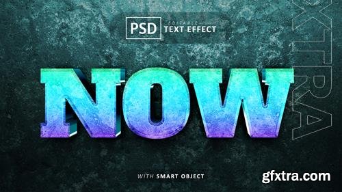 Now 3d text effect editable psd