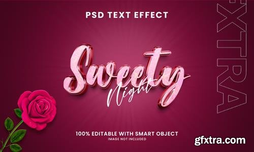 Sweet 3d editable text effect psd