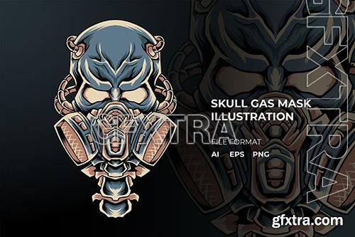 Skull Gas Mask Illustration G4VRPU3