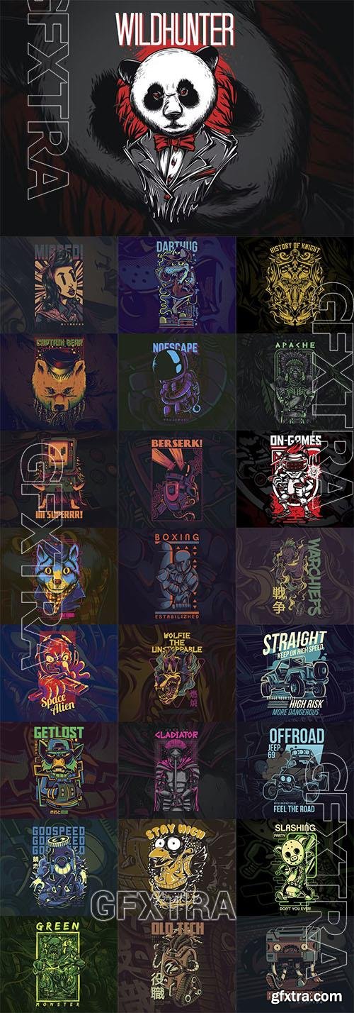 25 Vector T-Shirt Illustrations Vol 2