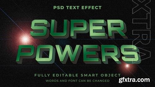 Super power graphic style editable text effect psd