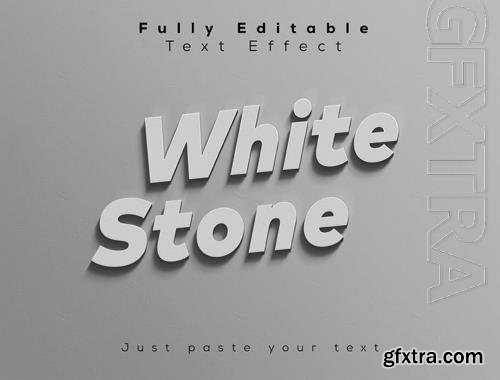 3d emboss text effect wall stone template design psd