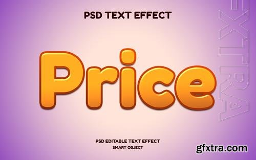 Price text effect editable psd