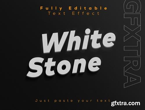 Wall stone 3d emboss text effect template design psd