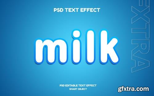 Milk text effect psd