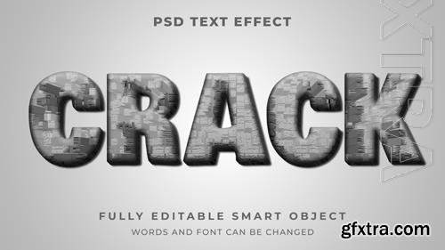 Crack graphic style editable text effect psd