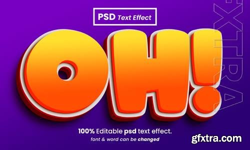 Oh 3d editable premium psd text effect