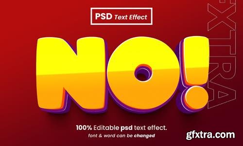 No 3d editable premium psd text effect