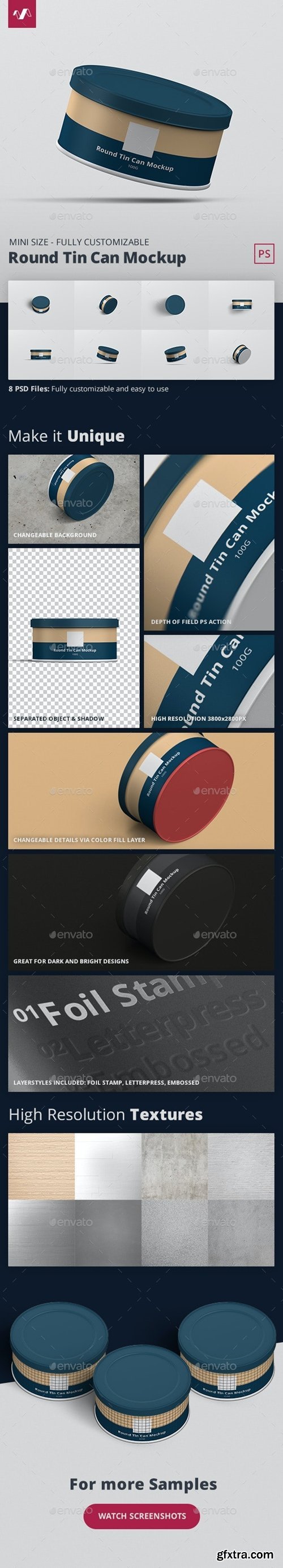 GraphicRiver - Tin Can Mockup Round Mini 28298525