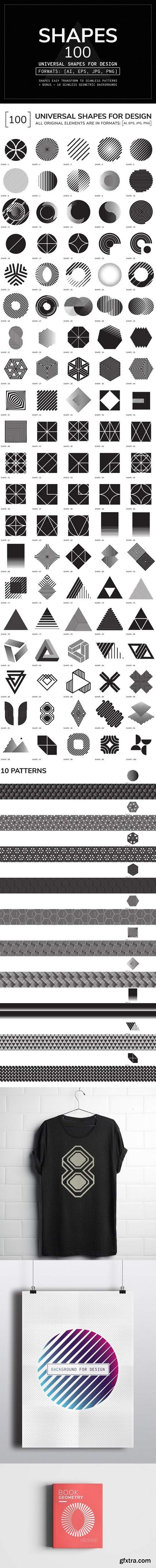 100 geometric shapes