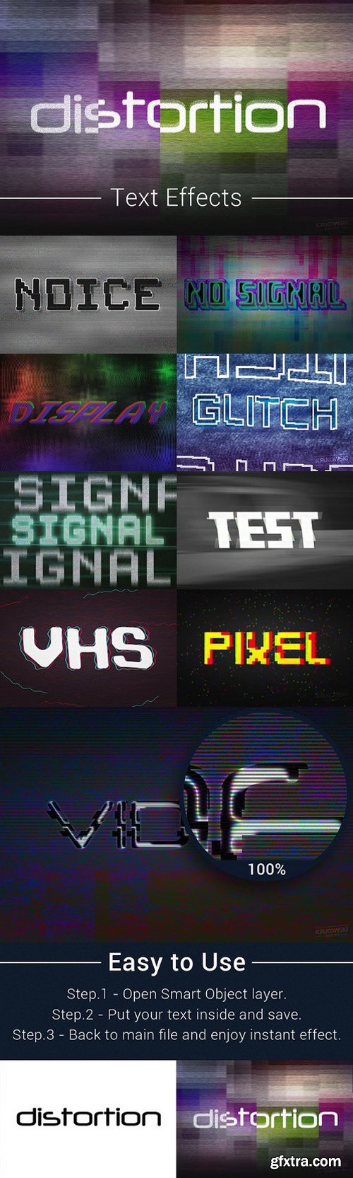 Digital Distortion Text Effects