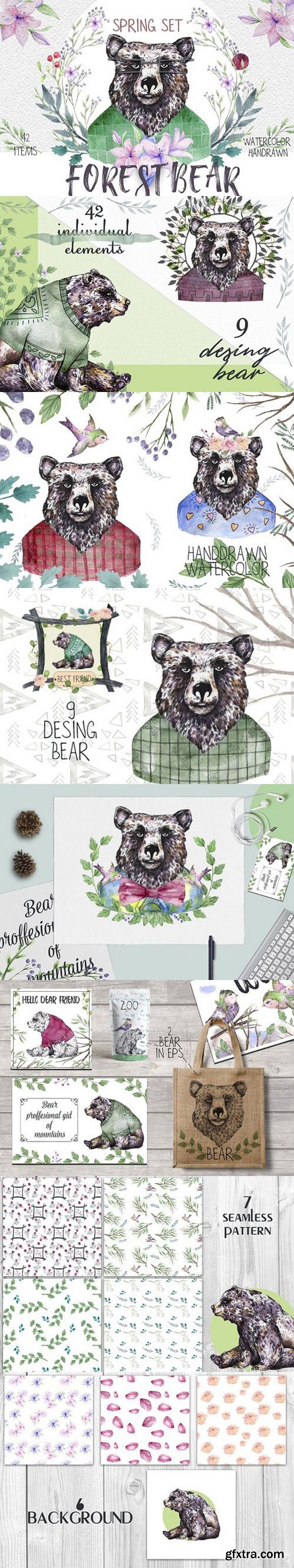 Forest Bear Spring set