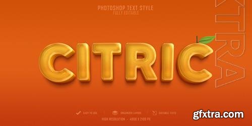 Citric 3d text style effect template design psd