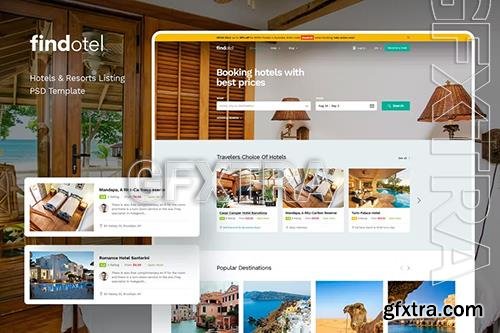 Findhotel - Hotel & Resort Listing PSD Template UHCSQC6