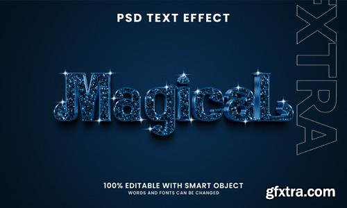 Magical 3d style text effect template psd