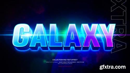 Galaxy 3d custom text effect psd