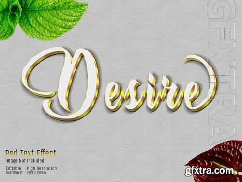 Desire editable 3d text effect psd