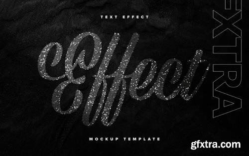 Sparkling glitter photoshop text effect psd