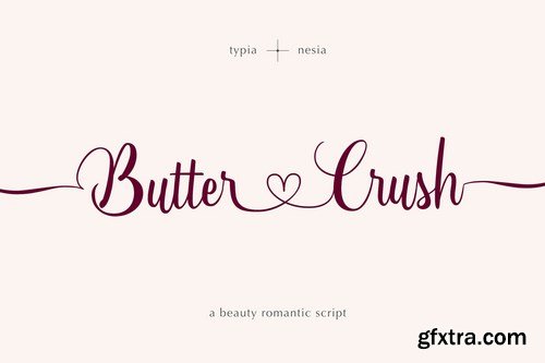 Butter Crush - Modern Brush Calligraphy Script