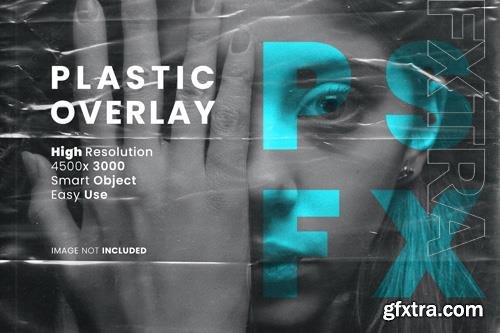 Plastic overlay photo effect psd