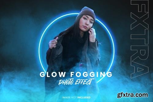Glow fogging photo effect psd
