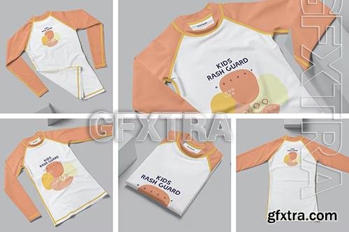 Kids Rash Guard Mockups H8BG9QB