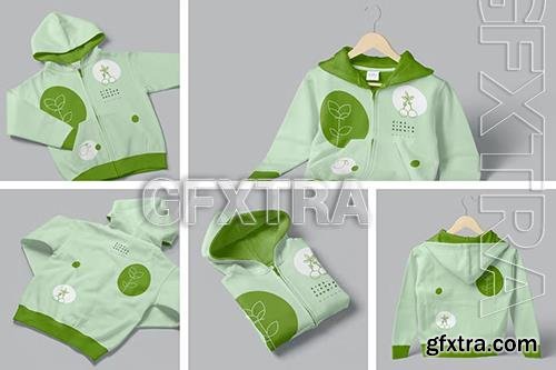 Kids Zipper Hoodie Mockups VPQ4EZD