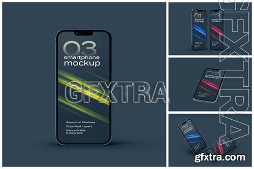 Dark iPhone 13 Pro Mockup Set 623NK7G