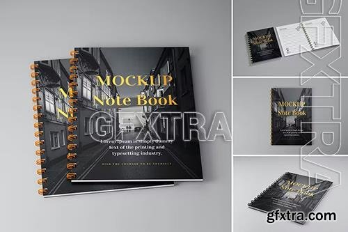 Spiral Notebook Mockups 57J37JV