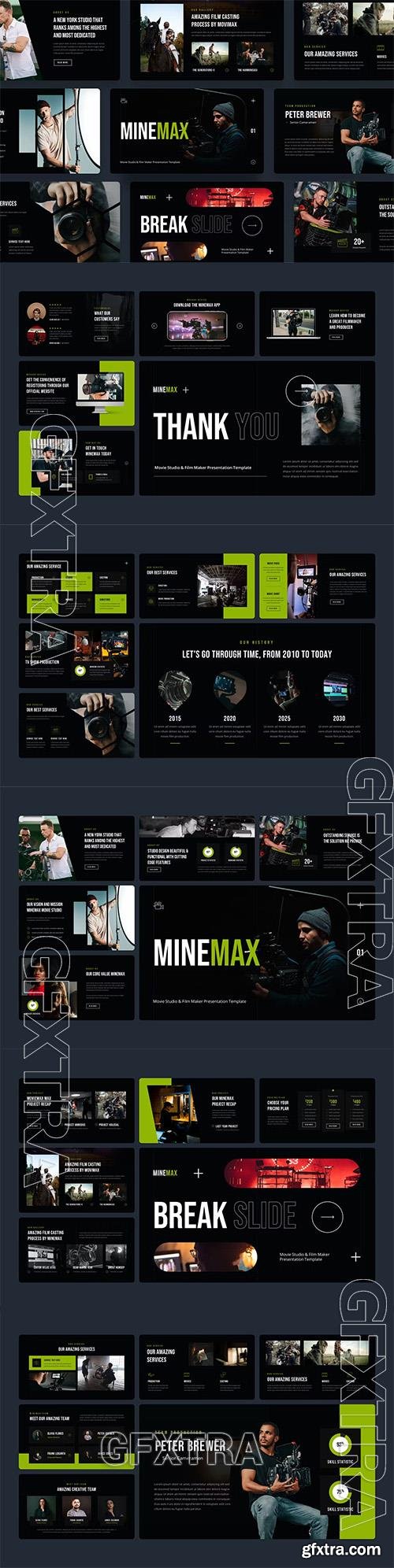 Movie Studio And Film Maker Powerpoint, Keynote and Google Slides Templates