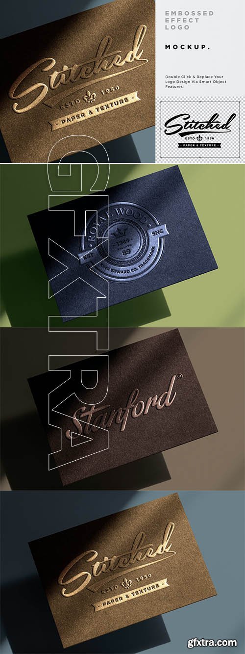 Gold Foil Embossed Logo Mockup