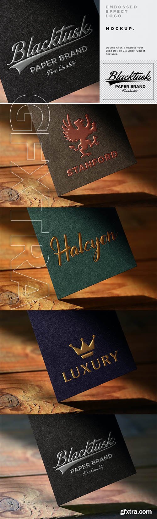 Raised Gold Foil Logo Mockup