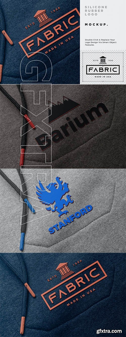 Rubber Logo on Fabric Mockup