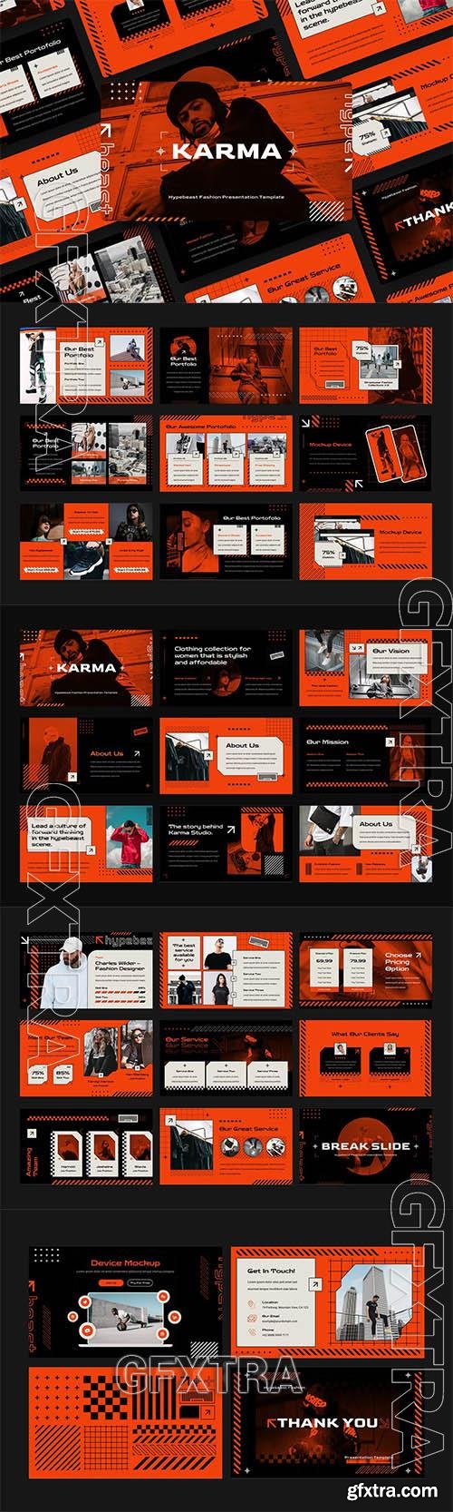 Karma - Hypebeast Fashion Powerpoint, Keynote and Google Slides Templates