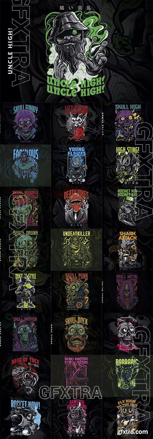 25 Vector T-Shirt Illustrations Vol 10