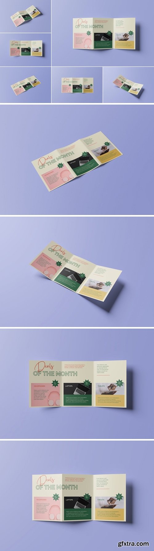 A5 Trifold Mockup