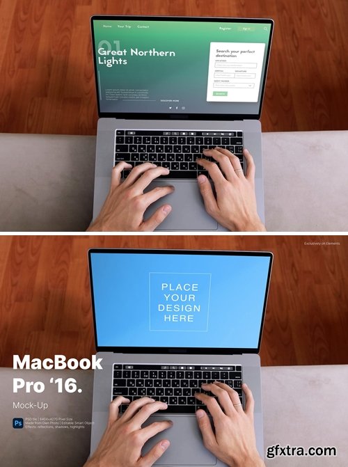 POV Freelancer is working on laptop Mockup