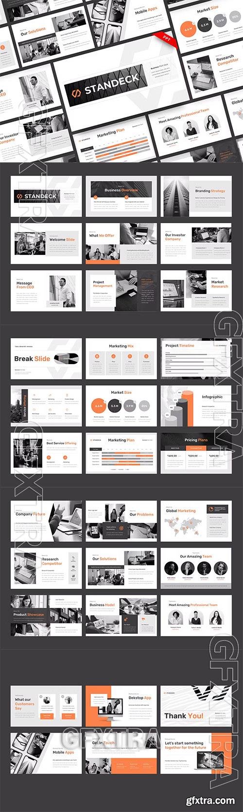 Standeck - Business Pitch Deck Powerpoint, Keynote and Google Slides ...