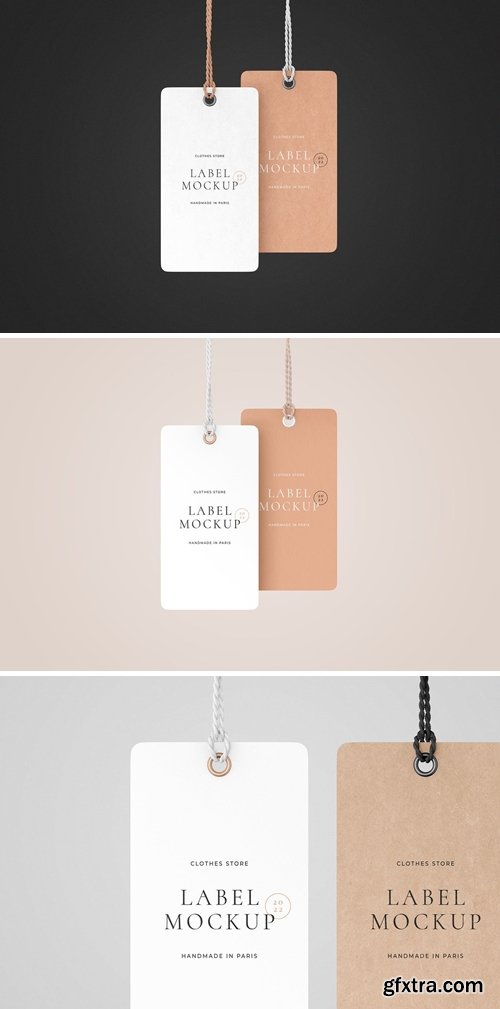 Hanging Label Tags Mockup