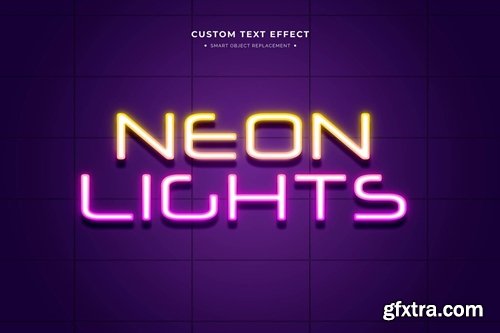 Neon Lights Text Effect Mockup