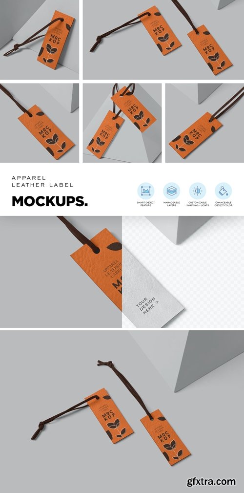 Leather Hanging Label Mockups