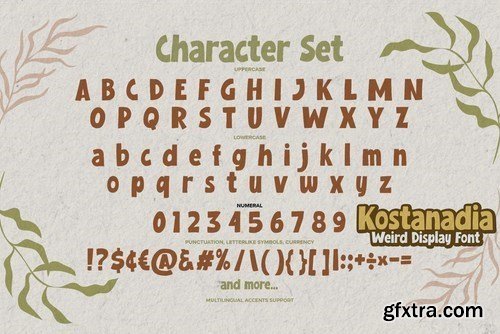 Kostanadia - Weird Display Font