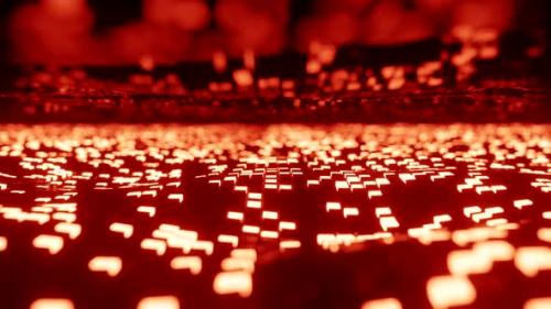 Videohive - Red Glowing Cubes 3D Render - 36264729 - 36264729