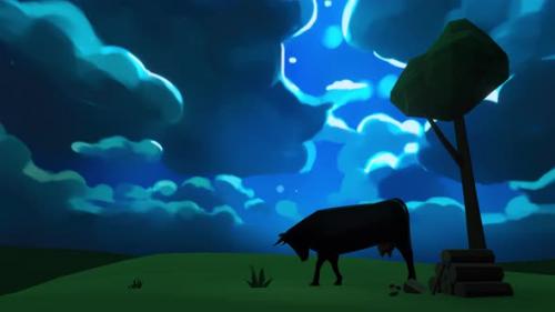 Videohive - Cow And Night III - 36270728 - 36270728